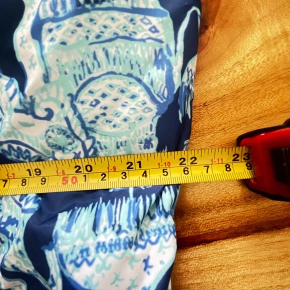 Lilly Pulitzer Chic Blue Elephant Pattern Nylon Tote Packable Travel Beach - Picture 12 of 12